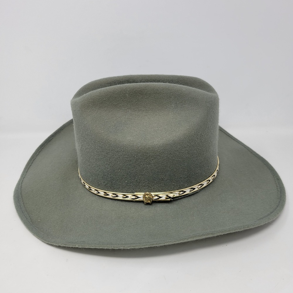 Alamo Hats Iron Weave Gray Wool Felt Western Cowboy Hat Size 7 Made in‎ Mexico